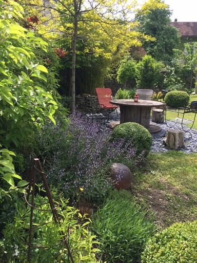 Jardin paysagé à Auxerre dans l'Yonne